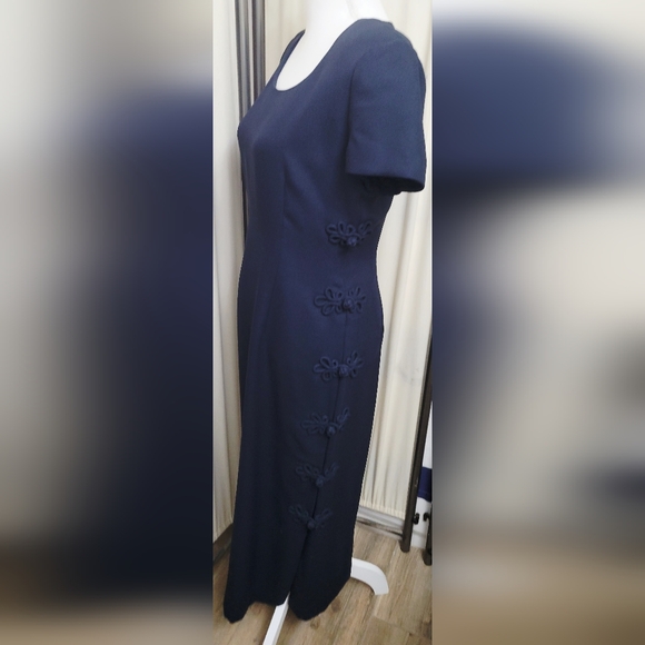 Maggy London Midnight Navy Blue Midi Dress | Size 6 - Picture 2 of 5